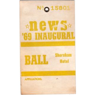1969 Inaugural Ball souvenir badge
