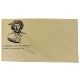 Civil War Patriotic Cover “Capt. Baker of the Pirate Savannah” – Naval Satire Featuring Brig Perry