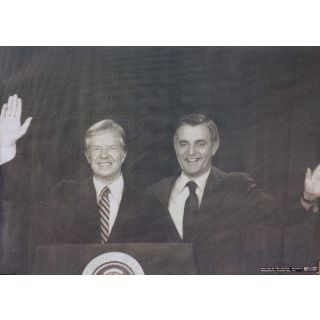 1976 Carter Mondale Large Campaign Poster By The Carter Mondale Presidential Committee