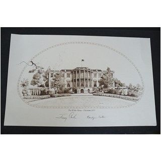 1977 Jimmy Carter White House Christmas Card Large