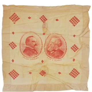 1888 Grover Cleveland & Allen Thurman Silk Campaign Bandana