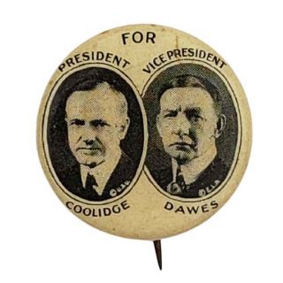 1924 Coolidge Dawes Jugate Campaign Button