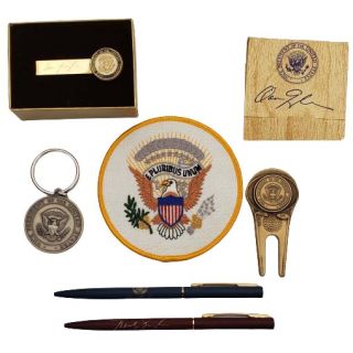 Vice President Dan Quayle Group of 7 Collectibles - Golf Tee Set, Pen & More
