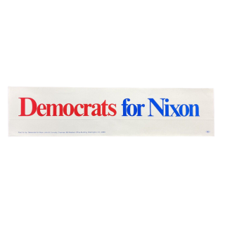 Democrats For Nixon Bumper Sticker