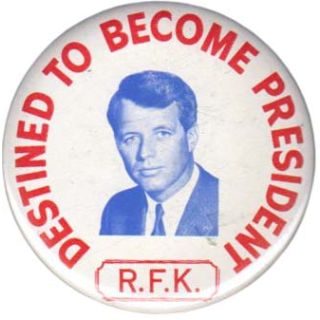 1968 Destined To Become President Campaign Button Mirror