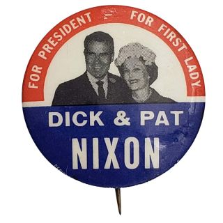 1960 Dick & Pat Nixon Emress Brand Campaign Button