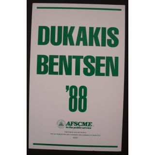 Dukakis Bentsen AFSCME Poster