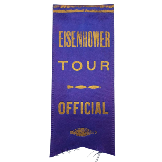 1952 Dwight Eisenhower Tour Official Ribbon
