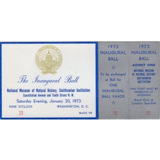 1973 Nixon Inaugural Ball ticket