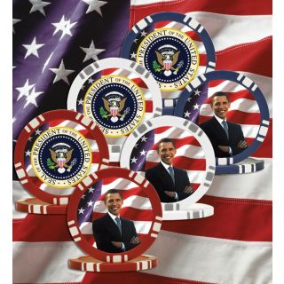 Barack Obama Commemorative Poker Cihps