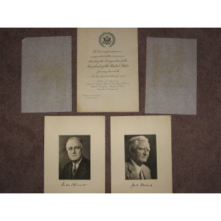 1937 Roosevelt Congressional Invitation Set