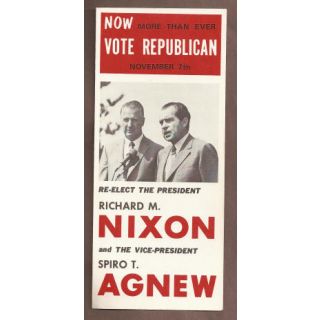 Nixon Agnew Campaign Brochure