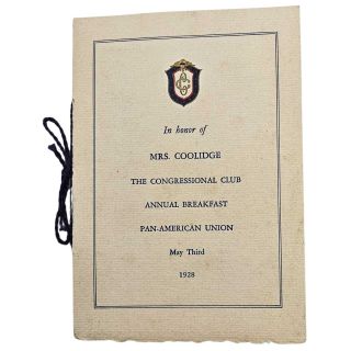 1928 Congressional Club Meeting Honoring First Lady Grace Coolidge