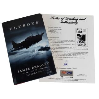 George H.W. Bush & James Bradley Dual Signed Flyboys Book With PSA COA