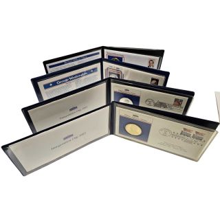 4 Different Fleetwood Brand Presentation Folders U.S. First Day & Inaugural Covers