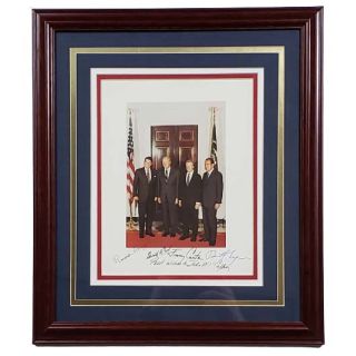 The Classic Four Presidents Signed & Framed Photograph - Reagan, Nixon, Ford & Carter