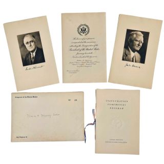 1937 Franklin Roosevelt Congressional Inaugural Invitation Set