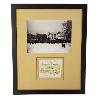 1945 Franklin Roosevelt Inauguration Ticket Gift Display
