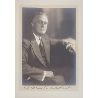President Franklin D. Roosevelt Signed and Portrait Inscribed to White House Staff Member