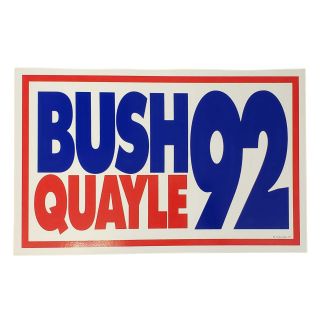 Bush Quayle 92 Poster