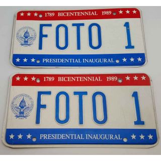 George Bush License Plate Sets