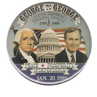 George H.W. Bush Inaugural button