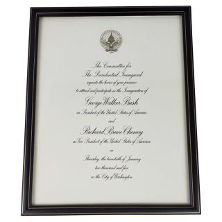 2005 George W. Bush Inaugural Invitation -Framed