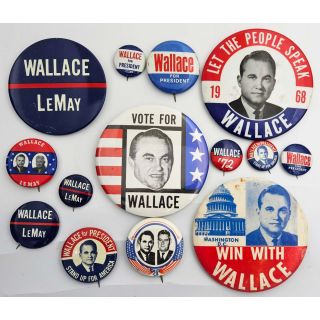 George Wallace For President Button Collection 31