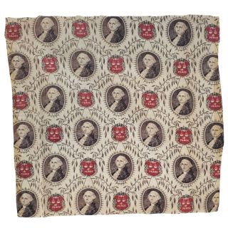 1876 George Washington Centennial Celebration Peace Textile