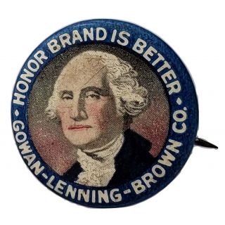 George Washington Gowan Lenning Brown Button