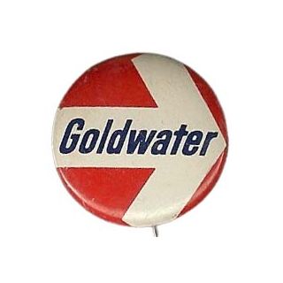 1964 Barry Goldwater RIght Pointing Arrow Campaign Button 