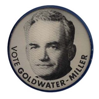 1964 Goldwater Miller in '64 Flasher Button