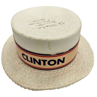 1984 Governor Bill Clinton Signed Styrofoam Campaign Hat