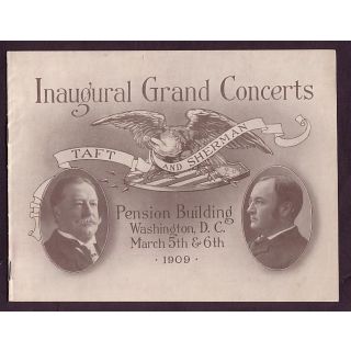 William Taft Inaugural Grand Concerts Program