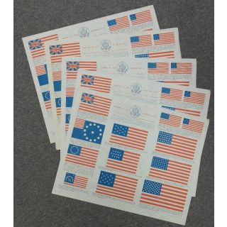 History of the American Flag Parchment Posters