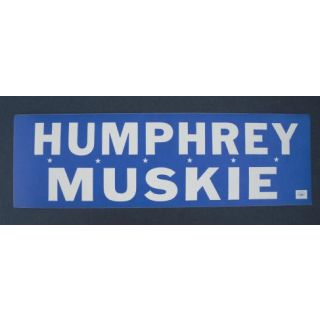 Humphrey Muskie 1968 bumper sticker