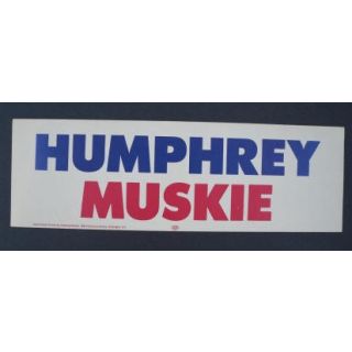 Humphrey Muskie Bumper Sticker