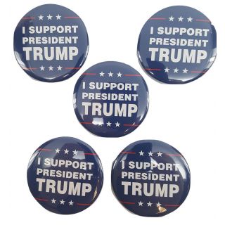 I Support President Donald Trump Buttons Burned