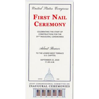 2020 Biden Harris First Nail Inauguration Ceremonies Ticket