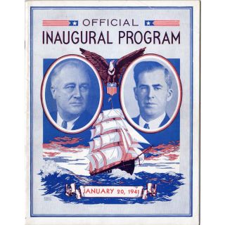 1941 Franklin Roosevelt Inaugural Program VF