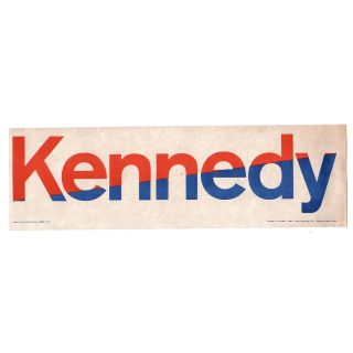 1968 Robert Kennedy Campaign Bumper Sticker