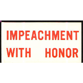 Impeachment With Honor Bumper Sticker