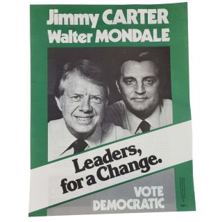 1976 Jimmy Carter Official "Leaders for a Change" Campaign Flyer