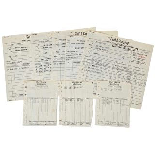 1960 Jimmy Carter Peanut Farm & Warehouse Plains Georgia 8 Original Bills & Invoices - Last One!