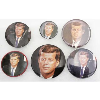 1960-1 John F Kennedy Campaign & Inauguration Buttons - 6 Different - But Similar