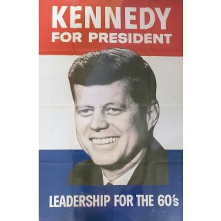 1960 John F Kennedy for President Classic & very Large Leadership Poster