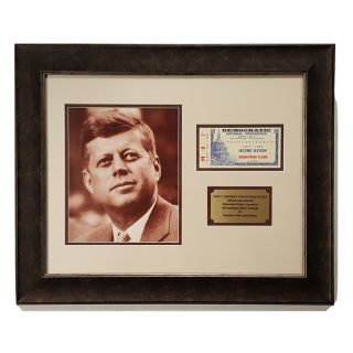 John F Kennedy Democratic Convention Tickets Framed Burned