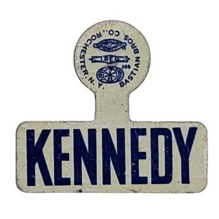 President John F Kennedy campaign button lapel tab