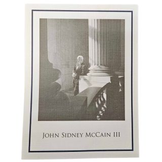 2018 Senator John McCain U.S. Senate Lying In State Memorial Card