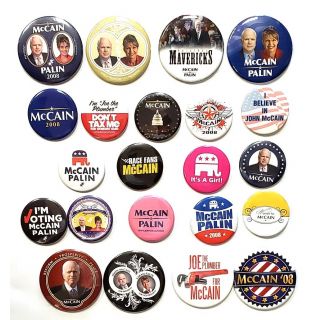 John Mccain Sarah Palin Campaign Button Collection 22